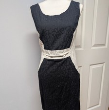 Michael Kors Black and White Midi Dress Size 8 NWT