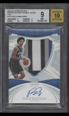 2022-23 Crown Royale RC Silhouettes Material Auto FOTL #131 Paolo Banchero /12