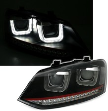 Scheinwerfer Set für VW Polo 6R / 6C mit roter Leiste U- Tube LED