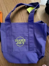 NEW Trader Joe’s Halloween Mini Canvas Tote Bag (PURPLE) - Limited Edition