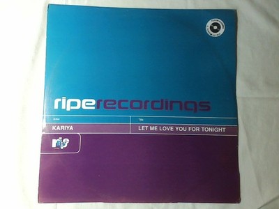 KARIYA Let me love you for tonight 12'' 1994 UK 5 TRACKS RARISSIMO VERY RARE!!!