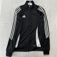 Adidas Mens Size S Black Tiro 24 Long Sleeve Full Zip Track Jacket