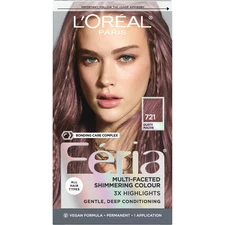 L’Oréal Paris Feria Permanent Hair Color 721 Dusty Mauve, Pack of 1 Hair Dye Kit