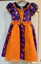NWOT Minnie Mouse Halloween Witch Dress Hat 2pc Kids Costume Size 7/8