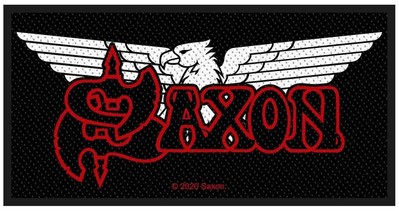 Saxon Patch Unisex Logo & Eagle schwarz/rot/weiß Standard