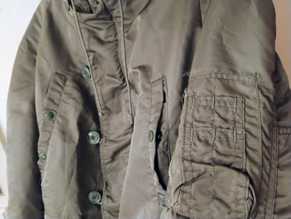 ALPHA N-2B Extreme cold winter parka MEDIUM military coat parka - Image 3 of 4