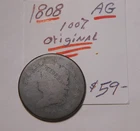 Photo of a 1808-P Large Cent from an eBay listing that sold on Jun 22, 2026
