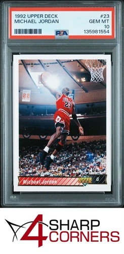 1992 UPPER DECK #23 MICHAEL JORDAN BULLS HOF PSA 10