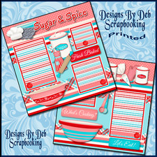 SUGAR AND SPICE Premade Scrapbook Pages paper printed layout DBDS