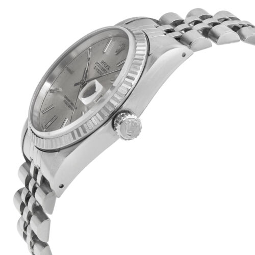 Rolex Datejust 36mm Aniversario Acero Inoxidable Plata Reloj Hombres Dial 16234 - Imagen 3 de 12