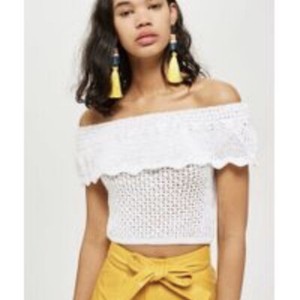 crochet bardot top
