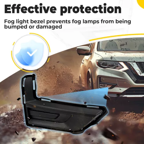 For 2017 2018 2019 2020 Nissan Rogue Front Bumper Fog Light Cover Bezel LH&RH - Foto 8 di 14