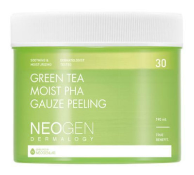 Neogen Green Tea Moist PHA Gauze Peeling 30 Pads K-Beauty