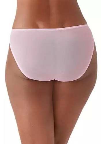 NWT Wacoal 843322 "Instant Icon" Embroidered Mesh Bikini, Pink/ Burgundy (599) S - Picture 5 of 5