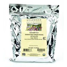 Burdock Root Powder 16 Ounce Herbal Supplement Kosher Certified Resealable Bag