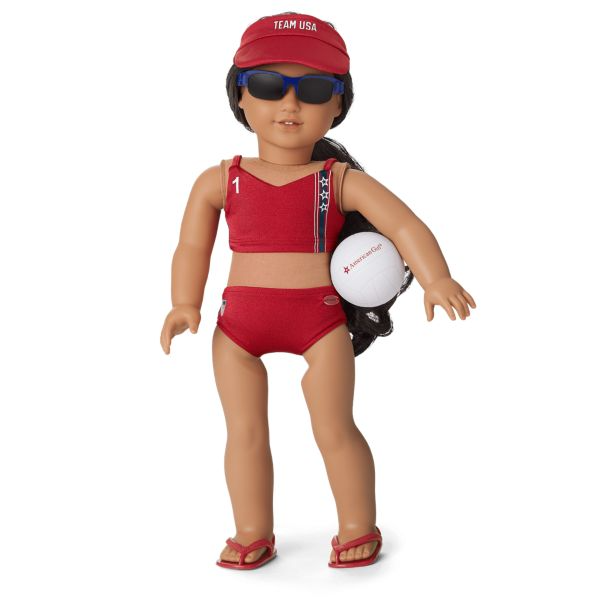 American Girl TEAM USA BEACH VOLLEYBALL SET Outfit for Dolls NEW eBay