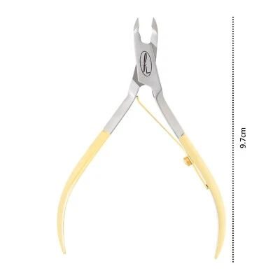 FINE LINES Cuticle Nail Plier Stainless Steel Gold Handle Nipper Cutter Clipper (530-10)