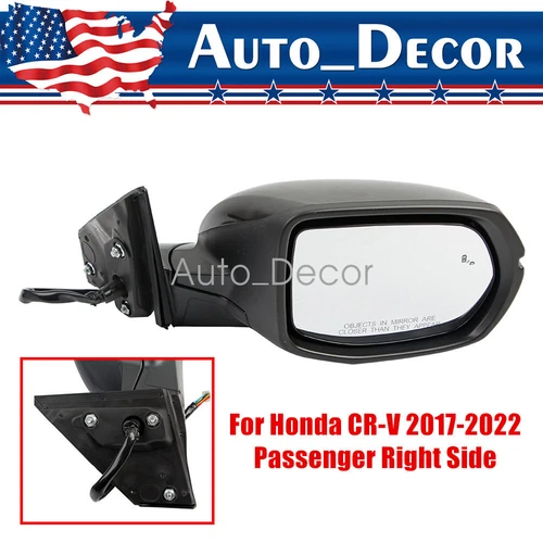 Right Side Folding Mirror w/ Power Adjust Blind Spot Heated for Honda CR-V 17-22