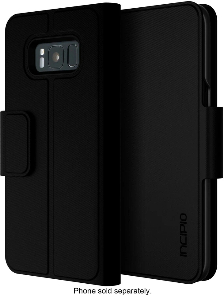 NUEVO Funda tipo folio billetera ligera Incipio Breve para Galaxy S8+ PLUS negra Foto 3 de 4