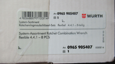 Würth Ratschenringmaulschlüssel flexibel Satz 8tlg System  
