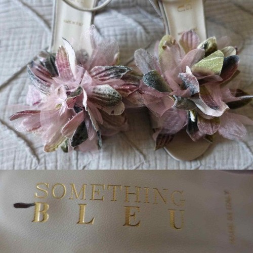 Sandalias Anthropologie BHLDN x Something Azul Agave Peep-Toe $349 - Imagen 6 de 8