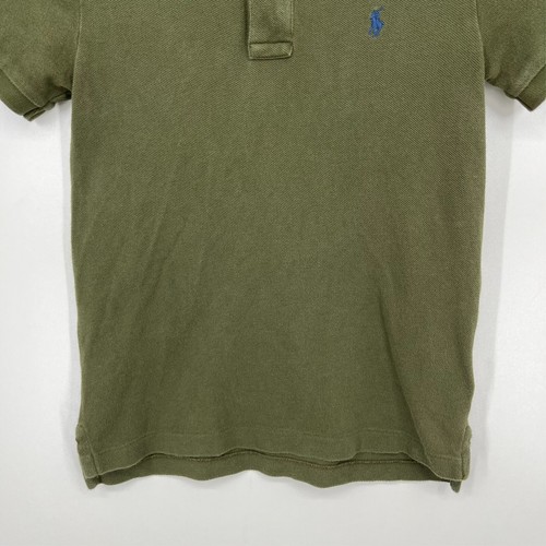 Polo Ralph Lauren Polo Shirt Youth 7 Olive Green Short Sleeve Collared Pony Logo - Picture 3 of 9