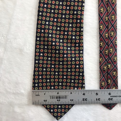 2 Vintage Tommy Hilfiger Vintage Ties Italian Silk 56” Long - Picture 6 of 9