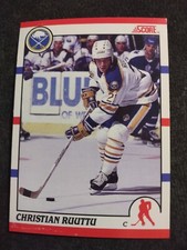 1990-91 Score Canadian Christian Ruuttu Buffalo Sabres #77 Hockey Card