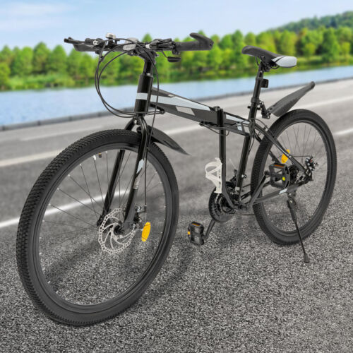26'' Mountain Bike Adult Bicycle Foldable Mountain Bike Adjustable Seat Height - Picture 6 of 13