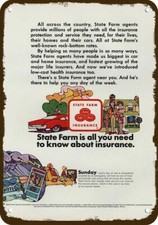 1968 STATE FARM INSURANCE Vintage Look DECORATIVE REPLICA METAL SIGN