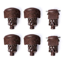 Set of 6 PU Leather Billiard Pool Table Pockets. Replacement Web Drop Bag Set