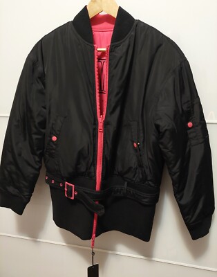 Armani Exchange Woman Jacket 6GYB28 black M Full Zip Kapuze, wendbar