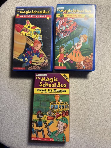Magic School Bus VHS Tape 90s Nostalgia Lot Flexes Muscle Space Learn ...