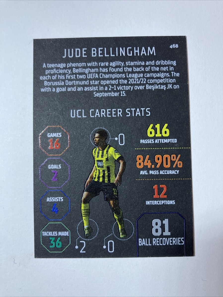 RARE JUDE BELLINGHAM BLACK EDGE EDITION TOPPS MATCH ATTAX RARE JUDE BELLINGHAM BLACK EDGE EDITION TOPPS MATCH ATTAX