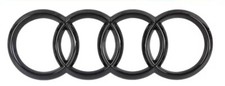 Audi Rear Matte Black Badge RING  Emblem Sticker 185mm