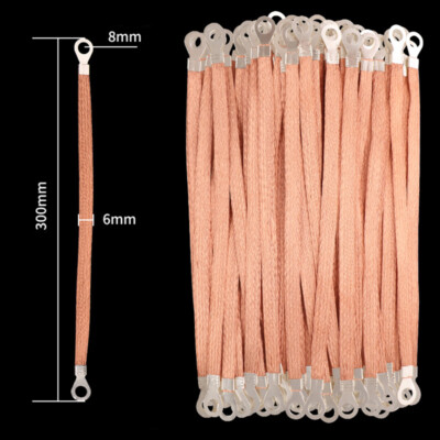 100x Copper Clad Aluminium Flat Braid Ground Lead Strap Cable Wire Kit