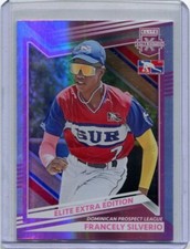 2022 Panini Elite Extra Edition Francely Silverio Pink