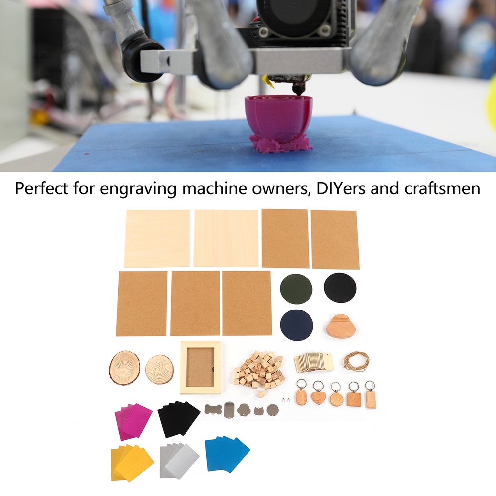Material Kit 11 Kinds Material DIY Making CNC Engraving Material Set