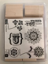 2007 Stampin' Up  True Friend Set of 6 Rubber Stamps  New