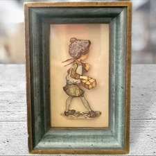 Shopping Adorable Paper Picture Shadow Box Art Logan Company Orig Vintage 