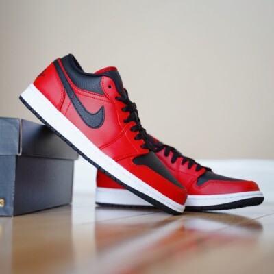 Nike Air Jordan 1 Low Shoes Red Black 