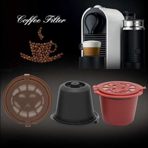 3 CAPSULE RICARICABILI NESPRESSO RIUTILIZZABILI CAFFÈ + SPAZZOLA + DOSATORE - Foto 4 di 10