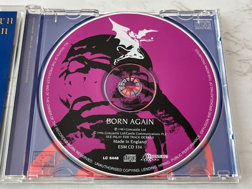 Black Sabbath Born Again CD 1996 UK IMPORT! w/Hype Sticker! ESM CD334 Tony Iommi - Picture 2 of 5