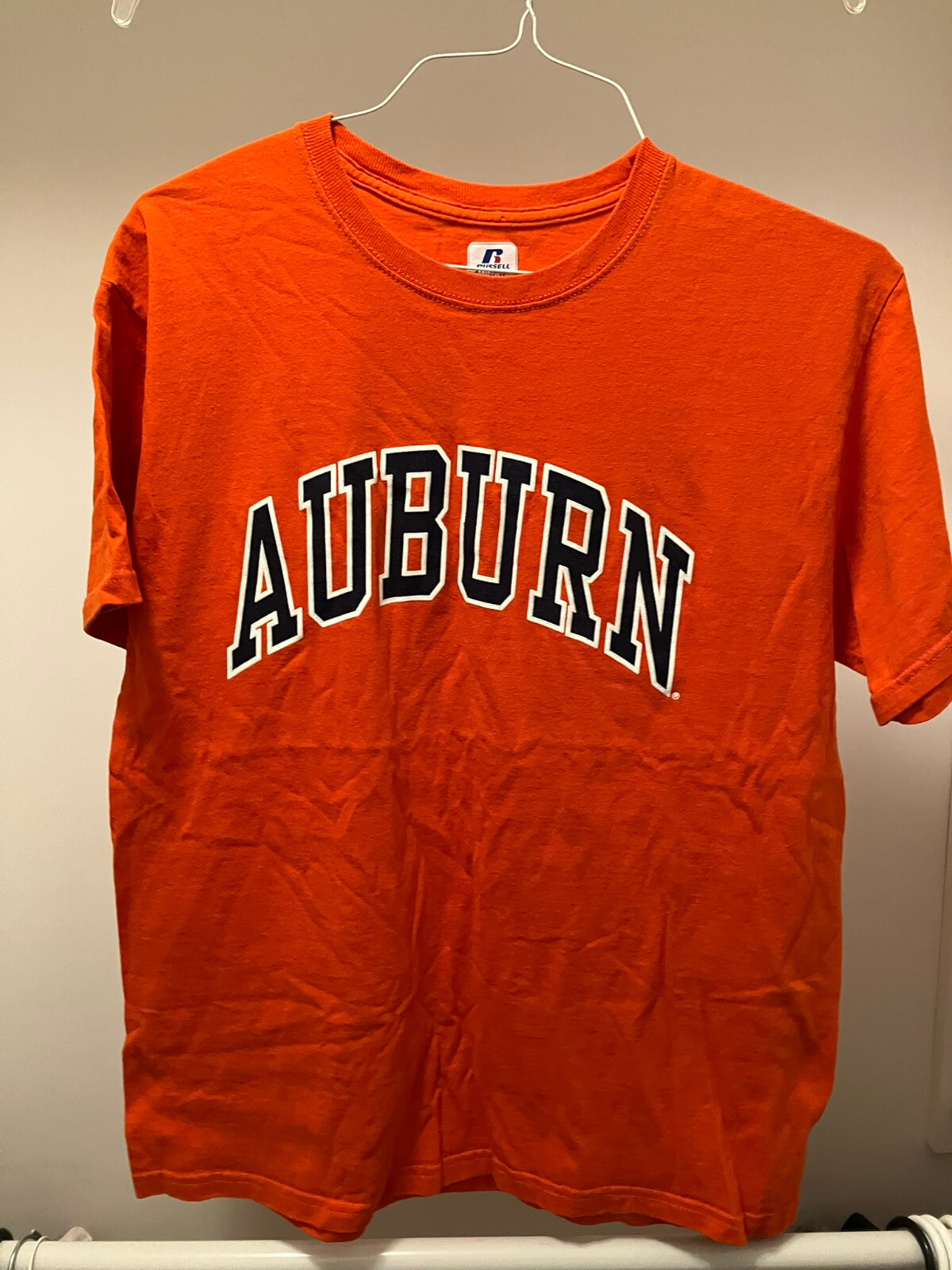 ALTRA T shirt Auburn Russell Athletic arancione med pre posseduta buone condizioni