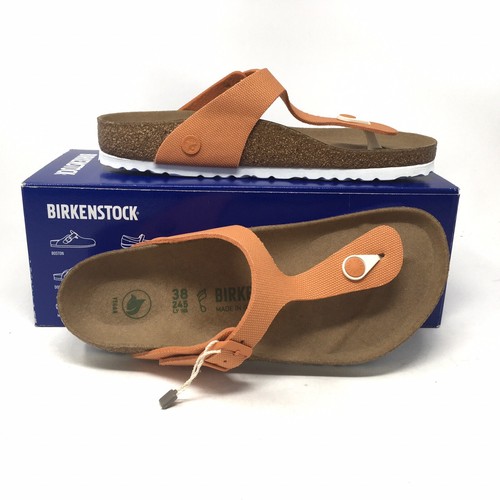 Birkenstock Gizeh vegan Canvas Textil Tanga Sandalen orange Neu im Karton, EU 38 Größe 7 - Bild 4 von 12