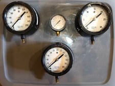 Ashcroft Duragauge Bronze Tube Brass Socket 10 30 60 200 PSI Lot Of 4 Used Gauge