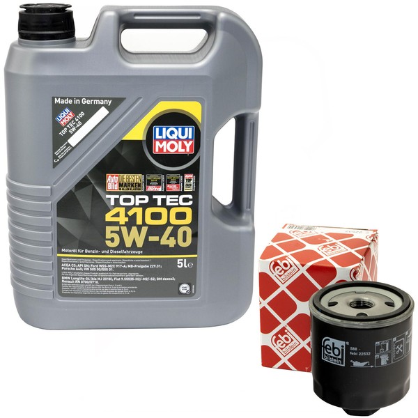 MotoröL Set 5W-40 5 Liter + ÖLfilter 22532 FüR Seat Ibiza III 1.8 T Cupra 180 PS-image