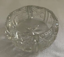 VTG Lg Cut-Glass Master Open Salt Dish from Scotland..Exquisite!