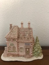 Byron Molds Christmas village silversmith and bakery sparky pastel decor