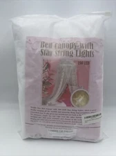 Twinkle Star Bed Canopy With Star String Lights